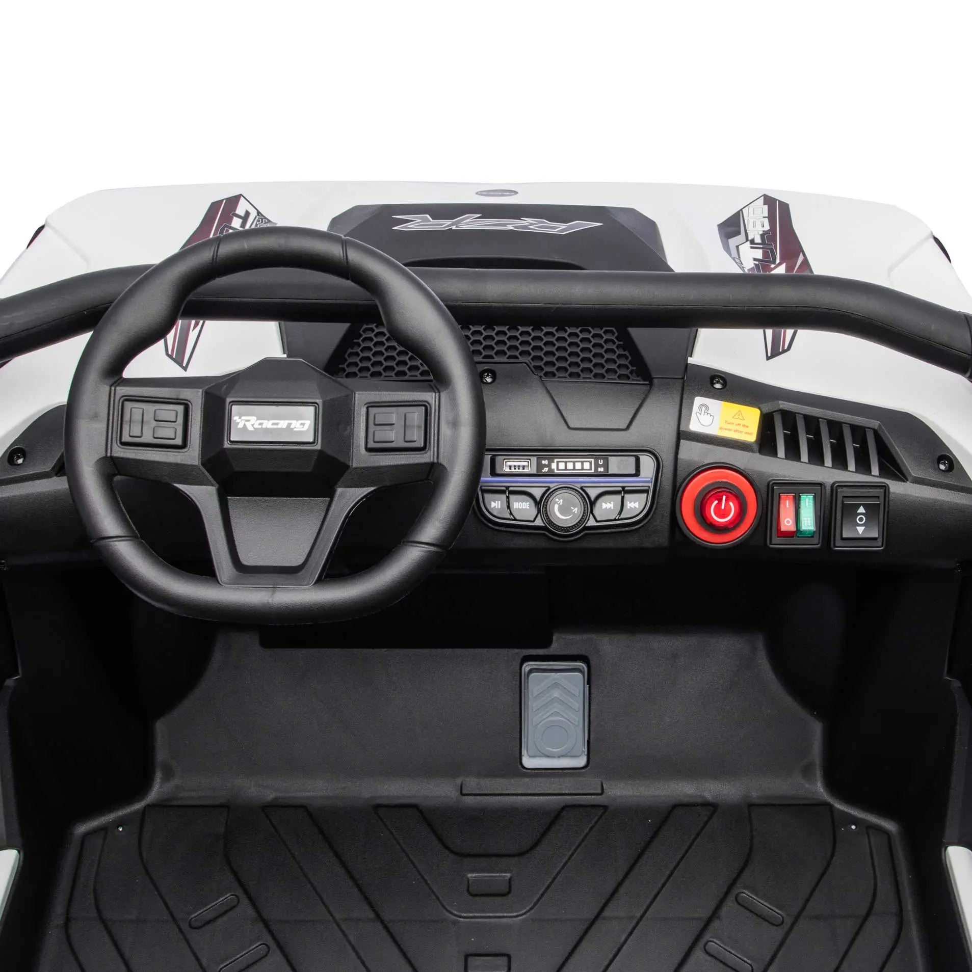 Trail Runner 24V 4WD Kids Ride-On UTV with R/C Parental Remote | White