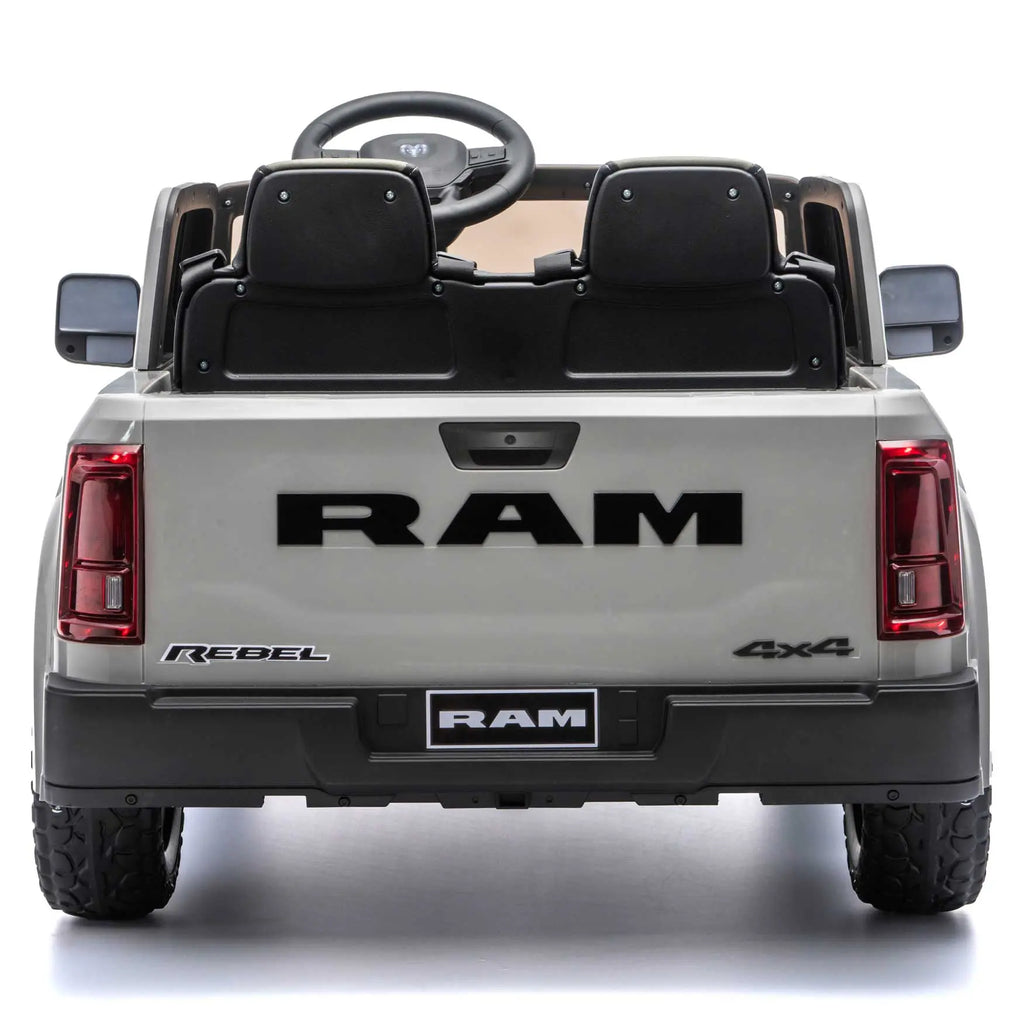 Dodge Ram 2500 Rebel 24V Kids Ride-On Car Truck with R/C Parental Remote | Gray