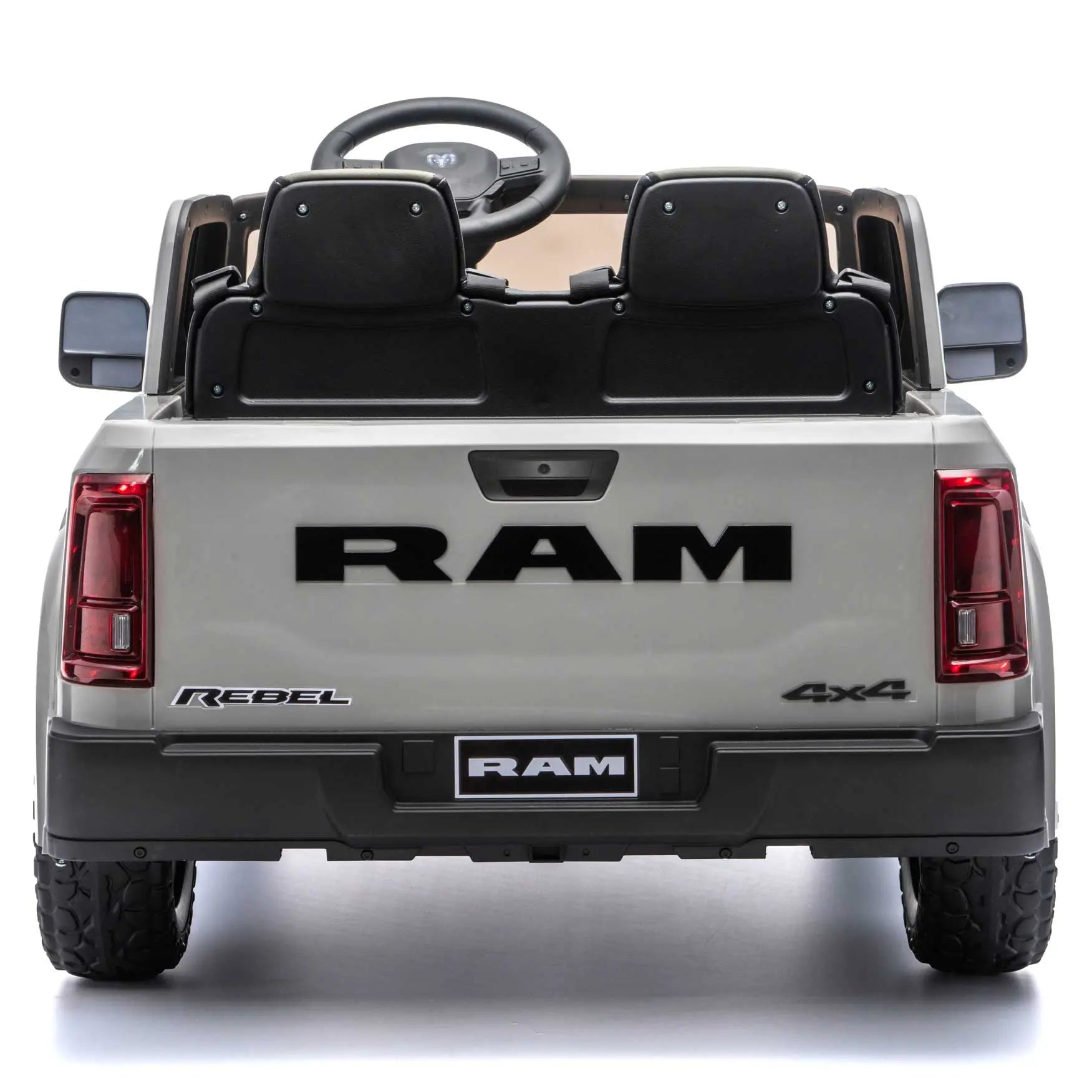 Dodge Ram 2500 Rebel 24V Kids Ride-On Car Truck with R/C Parental Remote | Gray