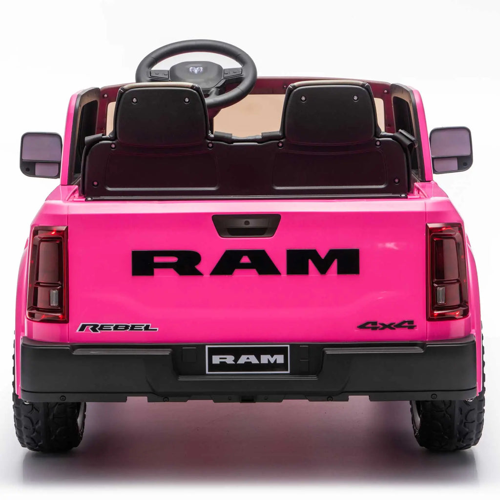 Dodge Ram 2500 Rebel 24V Kids Ride-On Car Truck with R/C Parental Remote | Pink