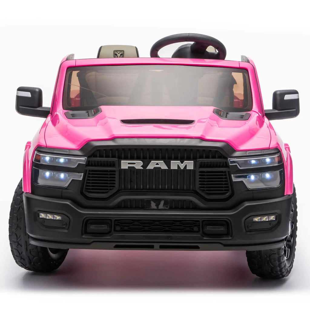 Dodge Ram 2500 Rebel 24V Kids Ride-On Car Truck with R/C Parental Remote | Pink