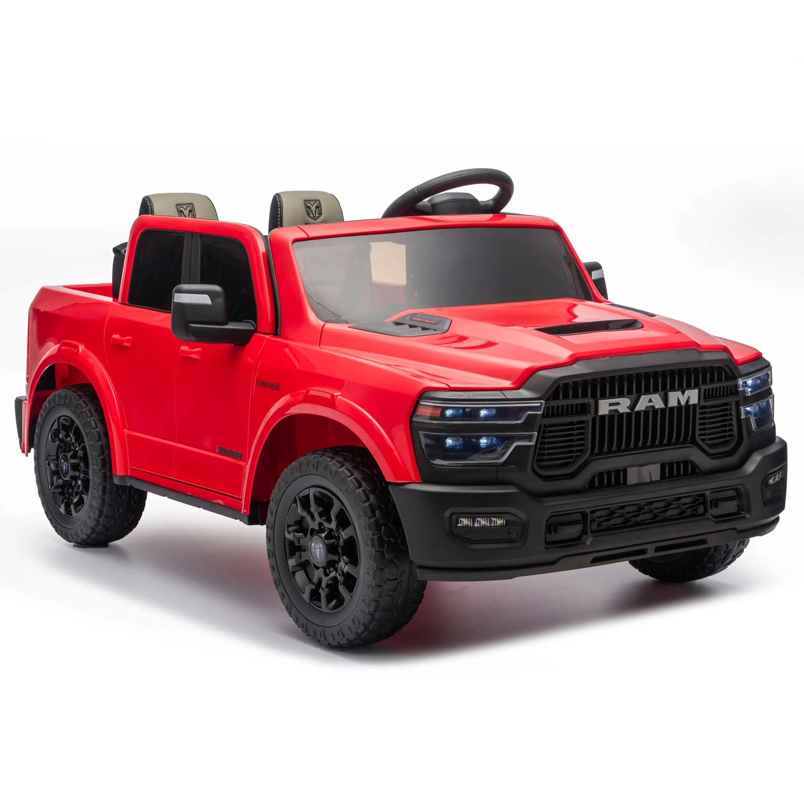 Dodge Ram 2500 Rebel 24V Kids Ride-On Car Truck with R/C Parental Remote | Red