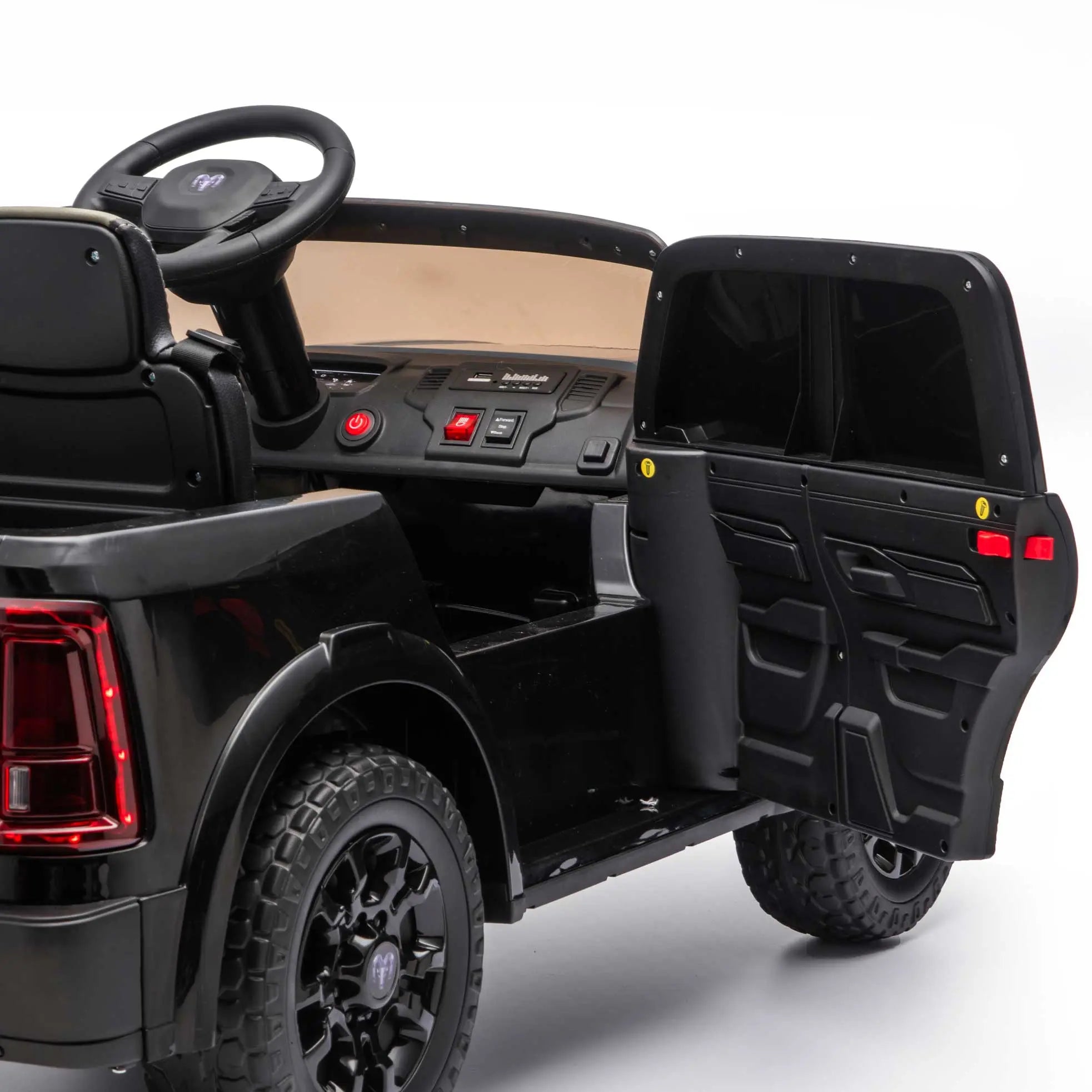 Dodge Ram 2500 Rebel 24V Kids Ride-On Car Truck with R/C Parental Remote | Black