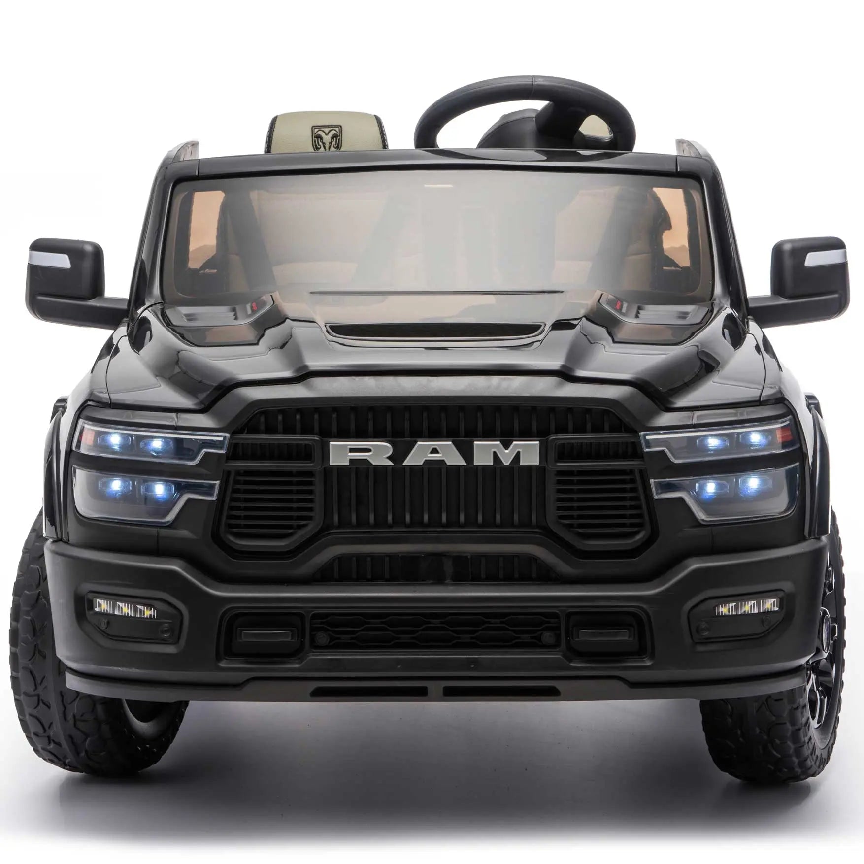 Dodge Ram 2500 Rebel 24V Kids Ride-On Car Truck with R/C Parental Remote | Black