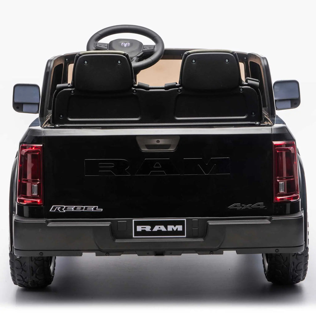 Dodge Ram 2500 Rebel 24V Kids Ride-On Car Truck with R/C Parental Remote | Black