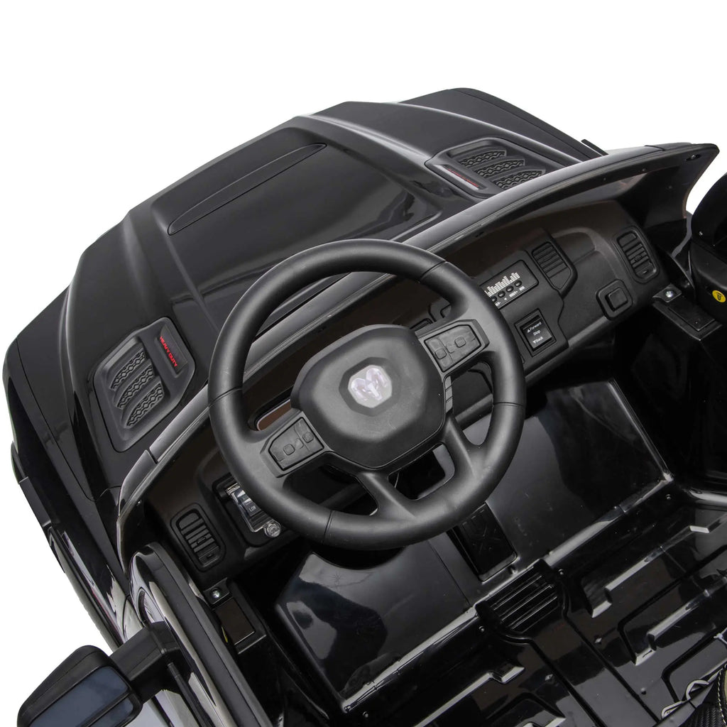 Dodge Ram 2500 Rebel 24V Kids Ride-On Car Truck with R/C Parental Remote | Black