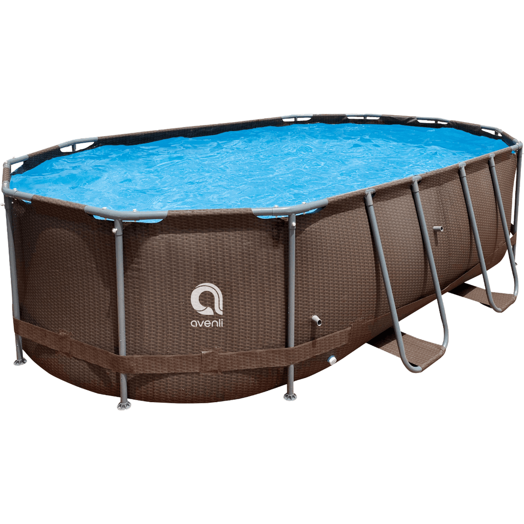 Avenli 14ft x 9ft x 39.5in Oval Steel Frame Above Ground Pool