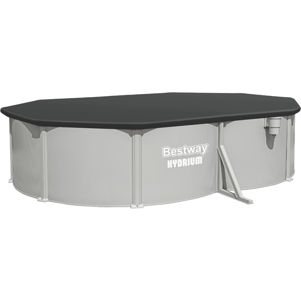 Bestway Hydrium 16 ft x 12 ft x 48 in Oval Steel Above Ground Pool Set