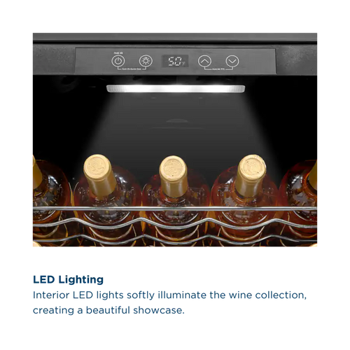 29 Bottle Wine Cooler with ENERGY STAR Certification - Stainless Steel Look
