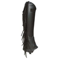 GP Fringe Leather Half Chaps – Black Riding Chap