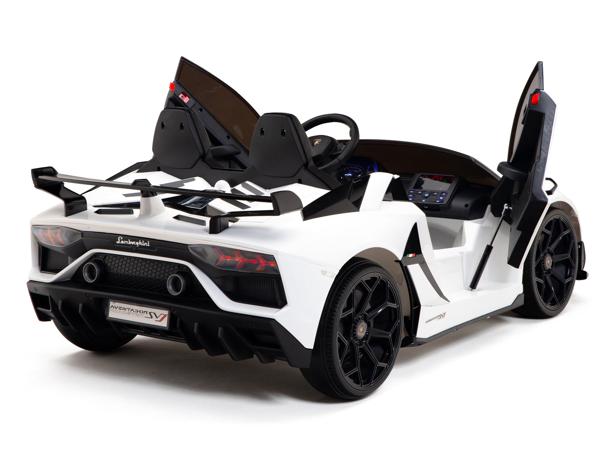 Lamborghini Aventador SVJ Drift Edition 24V Kids Ride-On Car with R/C Parental Remote | White