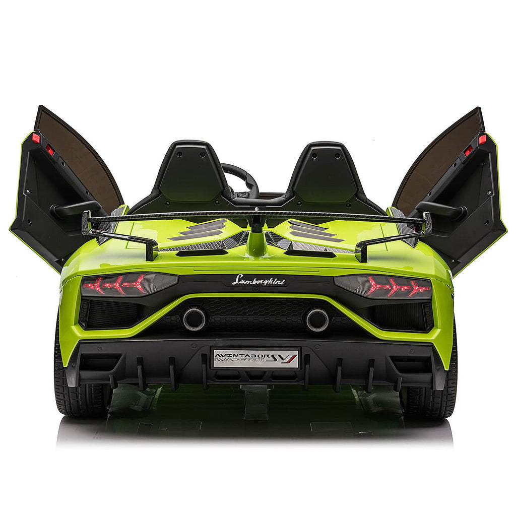 Lamborghini Aventador SVJ 24V Kids Ride-On Car with R/C Parental Remote | Green