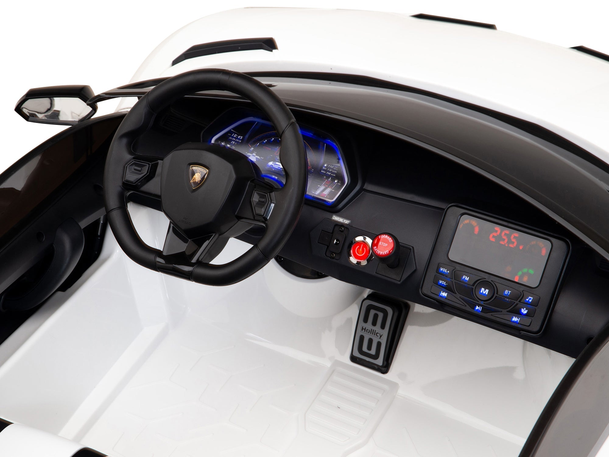 Lamborghini Aventador SVJ Drift Edition 24V Kids Ride-On Car with R/C Parental Remote | White