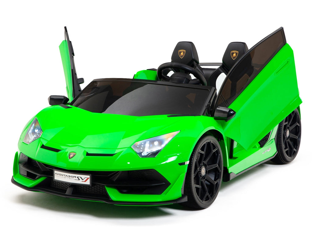 Lamborghini Aventador SVJ Drift Edition 24V Kids Ride-On Car with R/C Parental Remote | Green