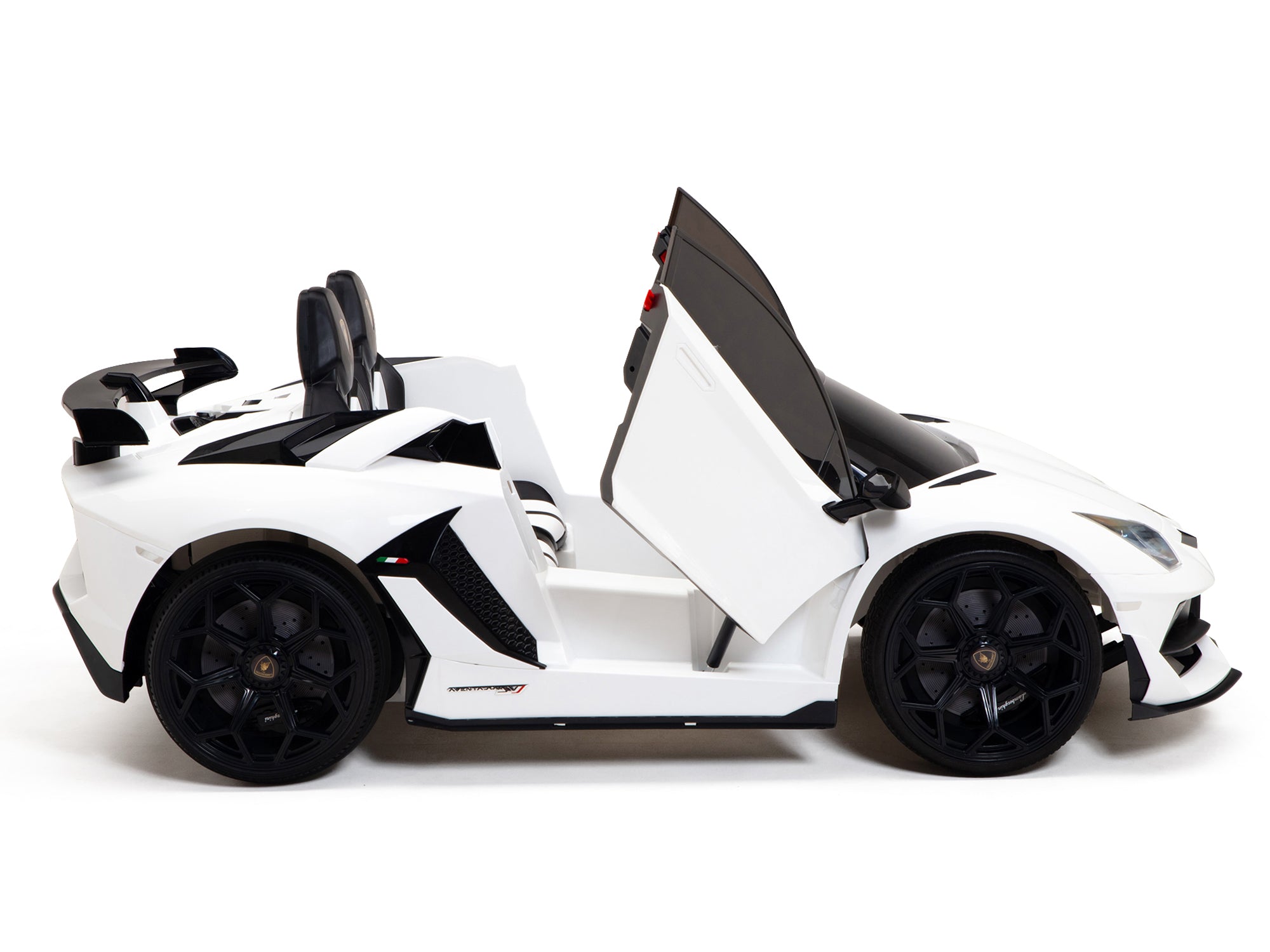 Lamborghini Aventador SVJ Drift Edition 24V Kids Ride-On Car with R/C Parental Remote | White