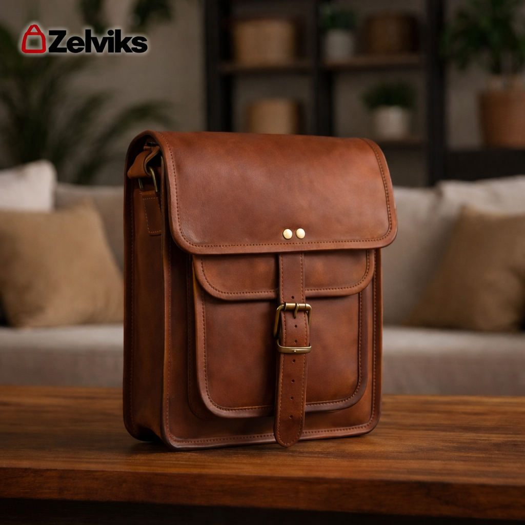 Leather Crossbody Bag – Brown Shoulder Bag for Women & Men