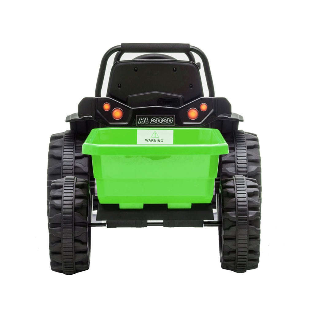 Outdoortoys Kids Electric Ride On Tractor with Tipper Trailer