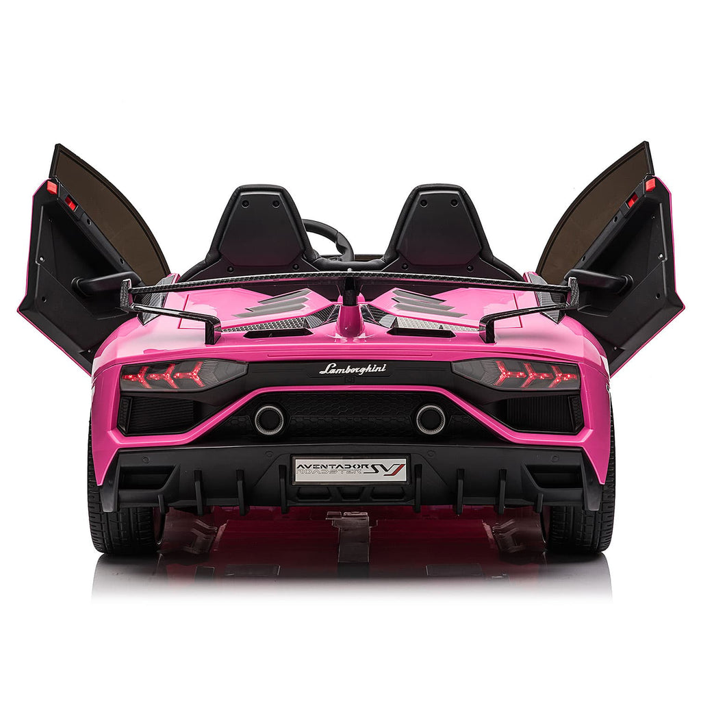 Lamborghini Aventador SVJ 24V Kids Ride-On Car with R/C Parental Remote | Pink