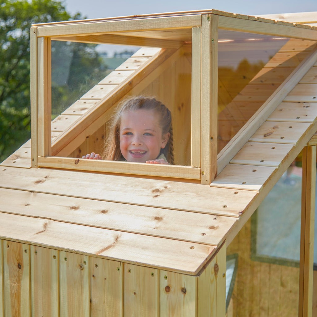 PolarPlay Kids Scandinavian Style Climbing Platform & Playhouse - Astrid Mist