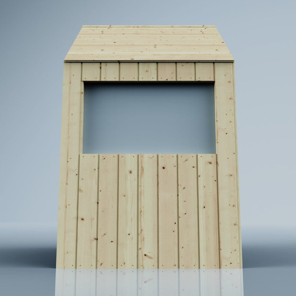 PolarPlay Kids Scandinavian Style Wooden Playhouse - Asta Mist