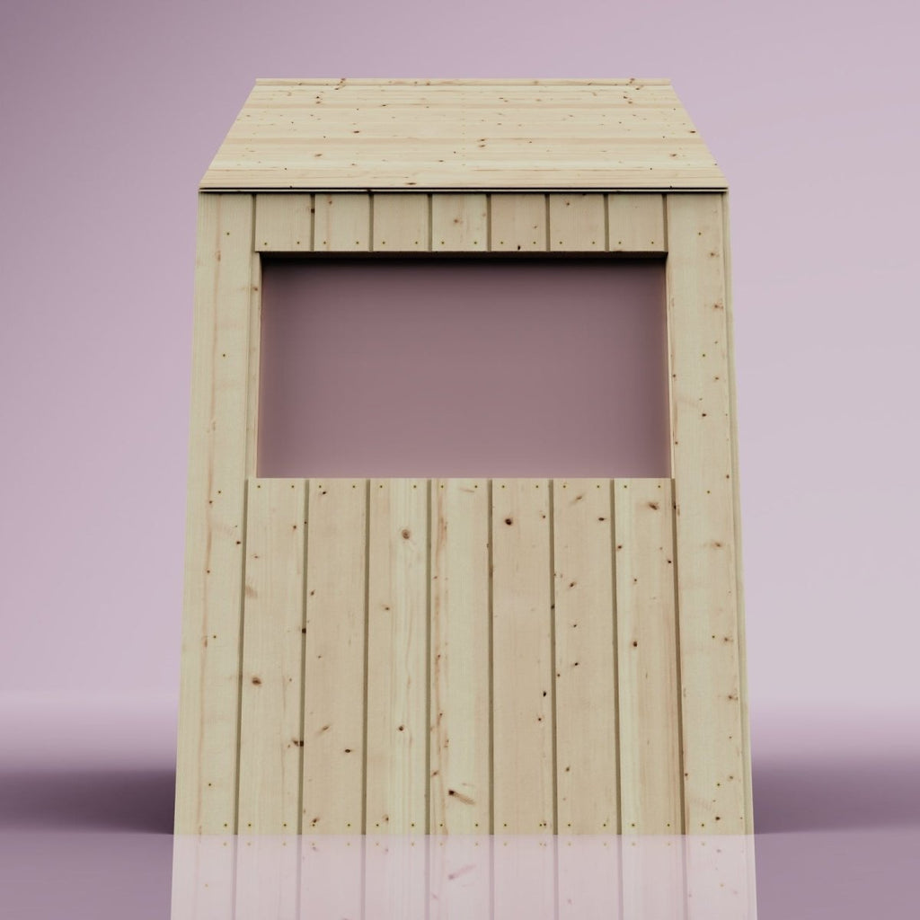 PolarPlay Kids Scandinavian Style Wooden Playhouse - Asta Rose