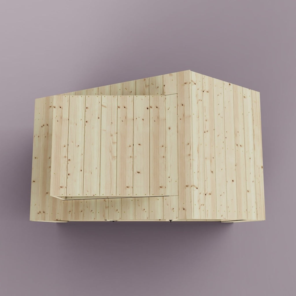 PolarPlay Kids Scandinavian Style Wooden Playhouse - Asta Rose