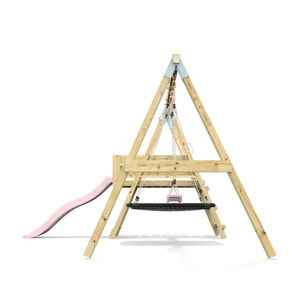 PolarPlay Premium Double Swing Set with Slide