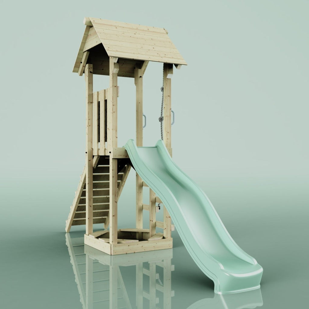 PolarPlay Tower Kids Wooden Climbing Frame - Yarin Sage