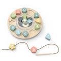 PolarPlay Wooden Luminous Shape Sorting Bear Clock