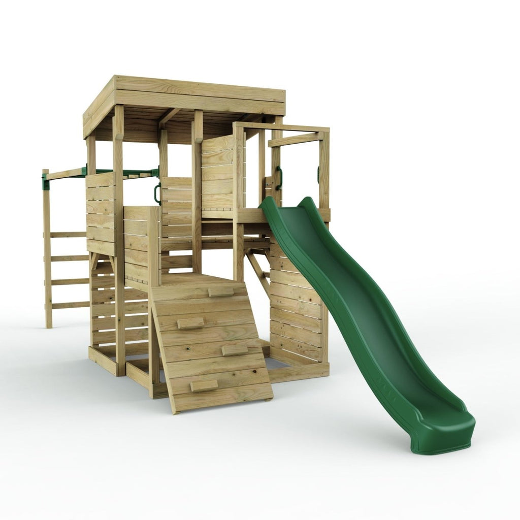 ClassicPlay Sentinel XL Lookout Tower with 3 Decks, Monkey Bars and Slide