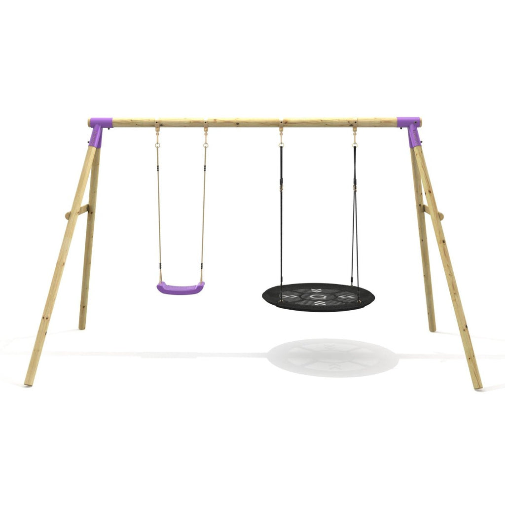 Rebo Double Swing Set - Meteorite Purple