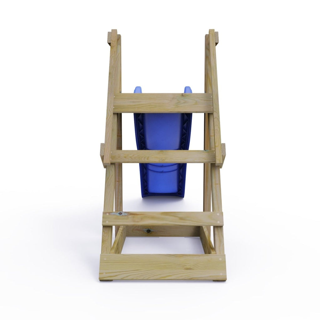 Rebo Garden Wave Free Standing Water Slide with Wooden Platform - 6ft Slide Blue