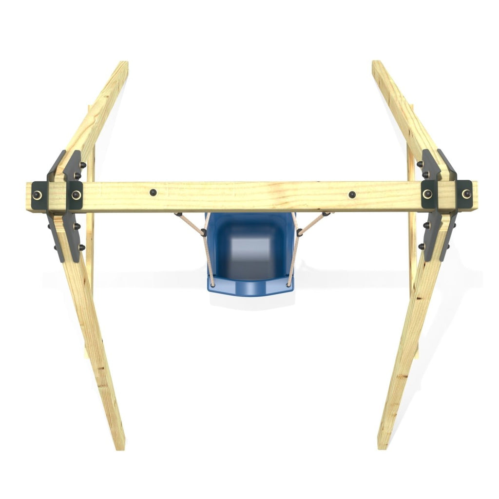 Rebo Glide Wooden Single Swing Sets with Swing Seat – Dandelion