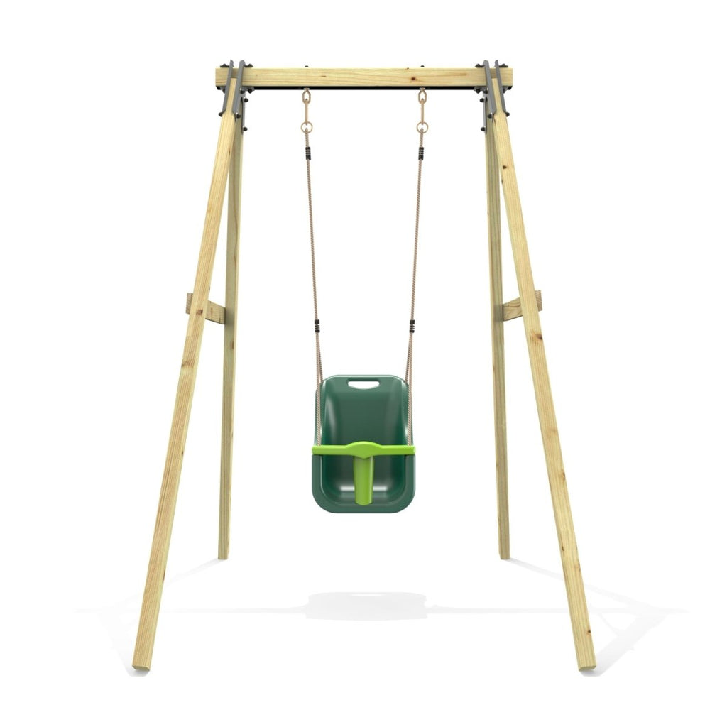 Rebo Glide Wooden Single Swing Sets with Swing Seat – Dandelion