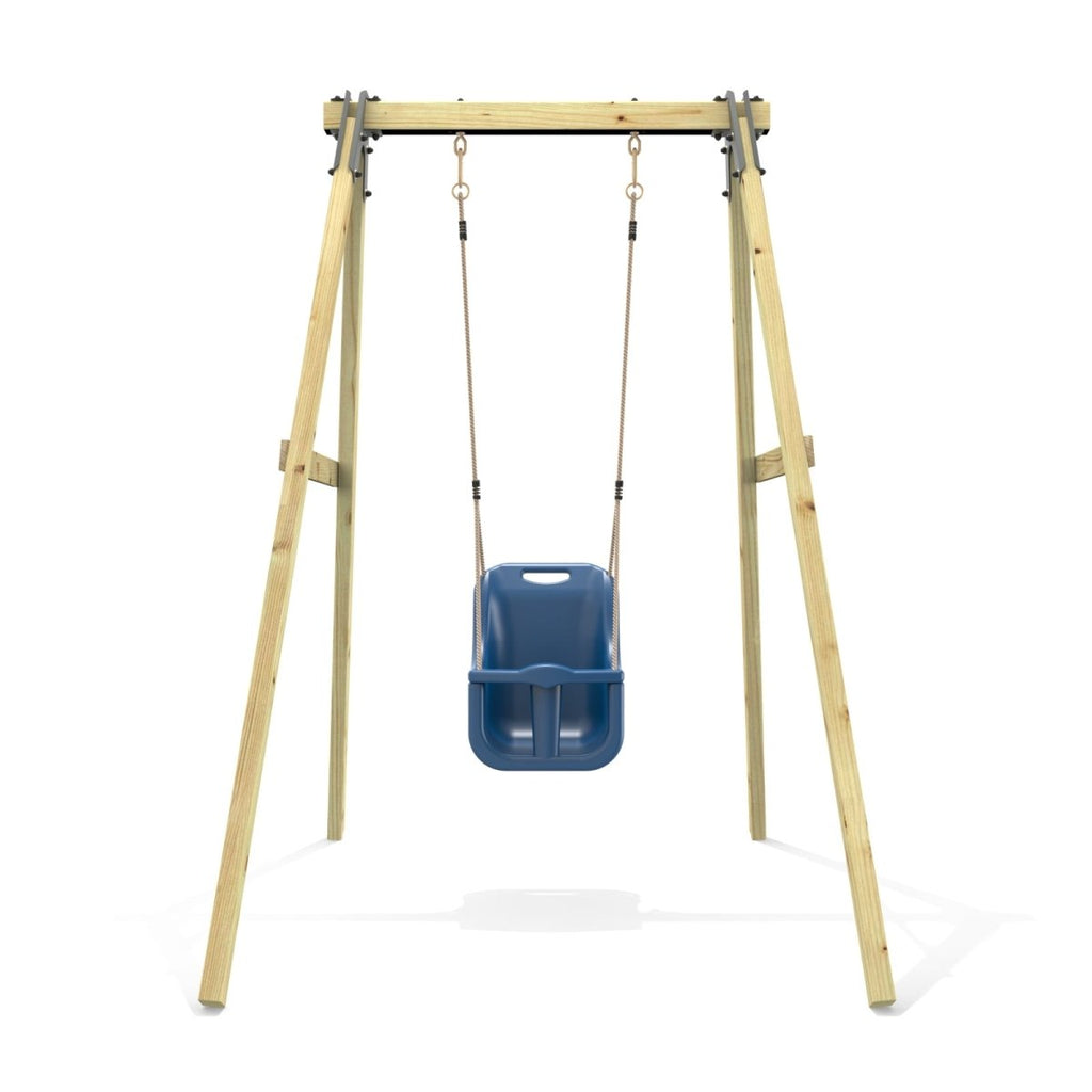 Rebo Glide Wooden Single Swing Sets with Swing Seat – Dandelion