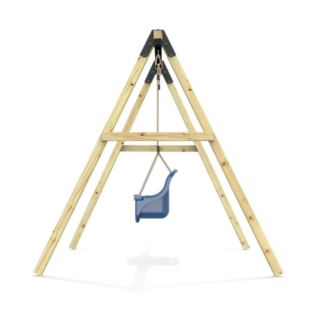 Rebo Glide Wooden Single Swing Sets with Swing Seat – Dandelion