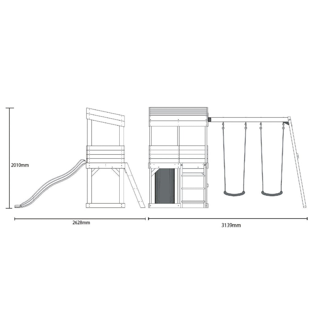 Rebo Lookout Tower with Double Swing and Wave Slide