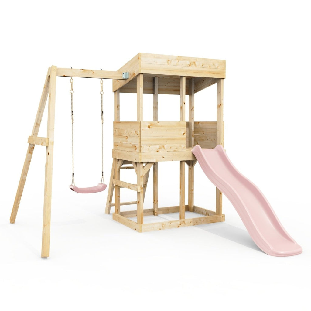 Rebo Lookout Tower with Single Swing and Wave Slide