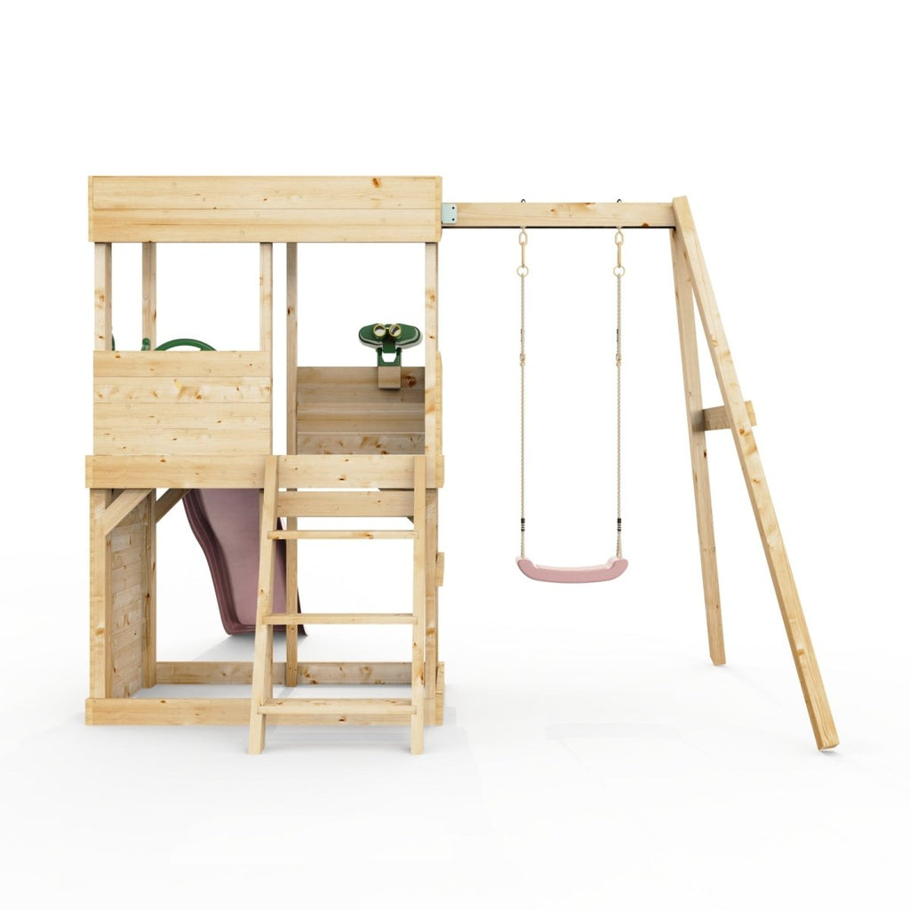 Rebo Lookout Tower with Single Swing, Wave Slide and Adventure Pack