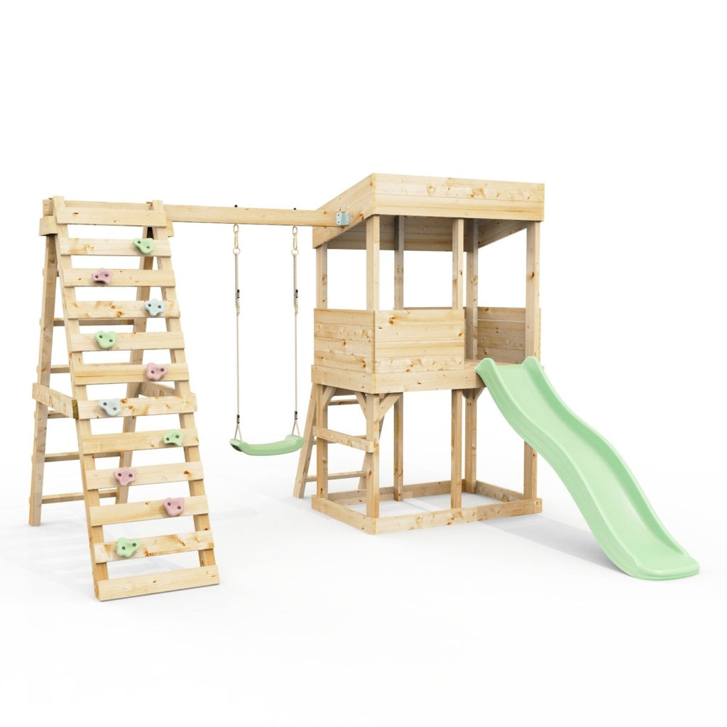 Rebo Lookout Tower with Single Swing, Wave Slide and Climbing Wall