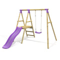 Rebo Single Swing Set with Slide - Apollo Purple