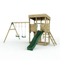 ClassicPlay Outpost XL Lookout Tower with 1.2m Deck, Double Swing, Monkey Bars and Slide