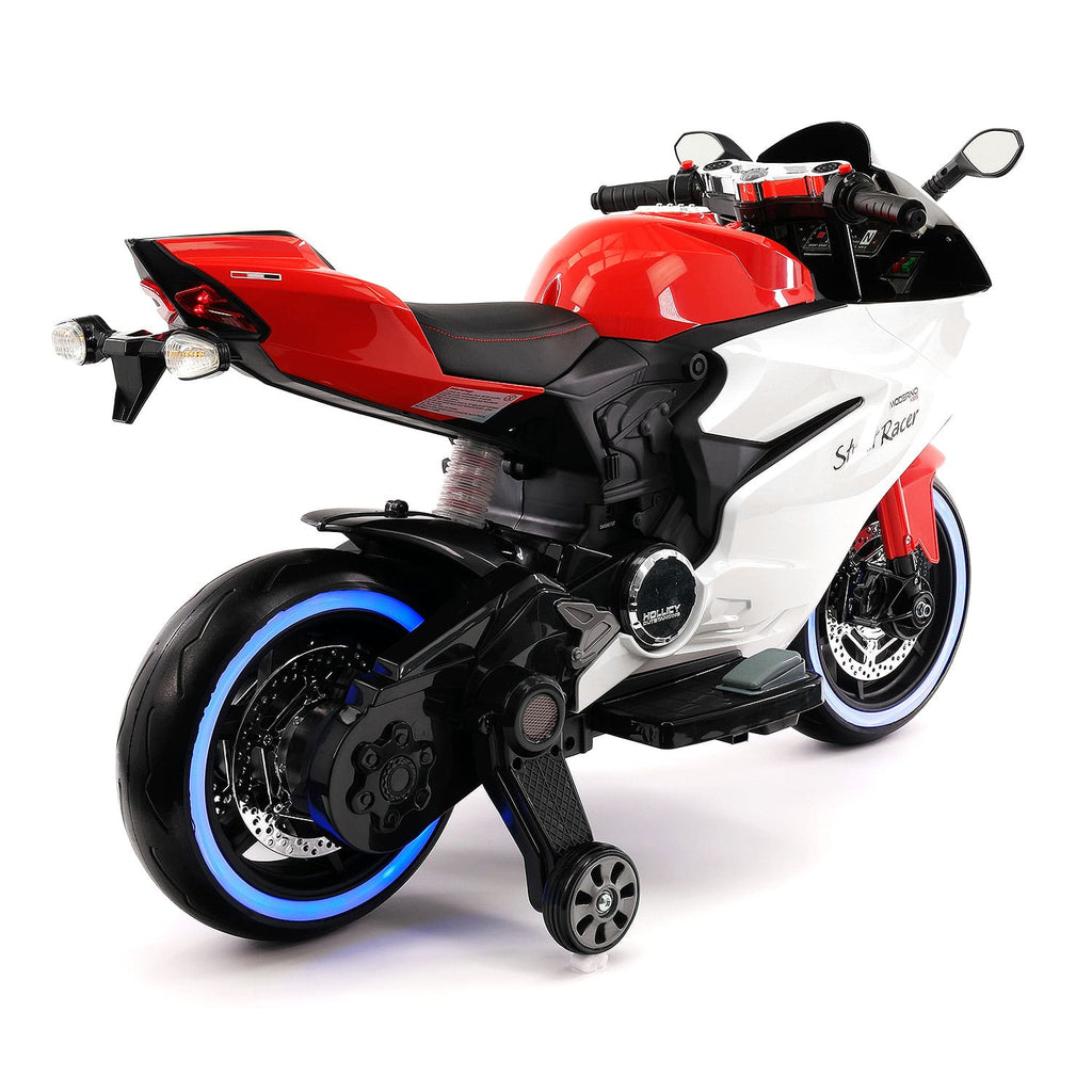 Street Racer 12V Electric Kids Ride-On Motorcycle | Red
