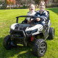 Trail Rider 24V 4WD Kids Ride-On UTV with R/C Parental Remote | White