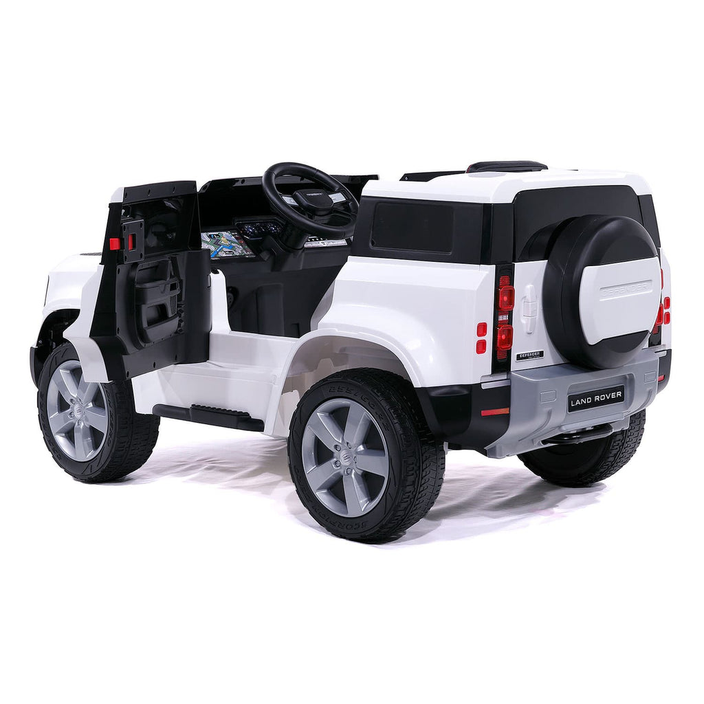 Land Rover Defender 12V Kids Ride-On Car with R/C Parental Remote | White