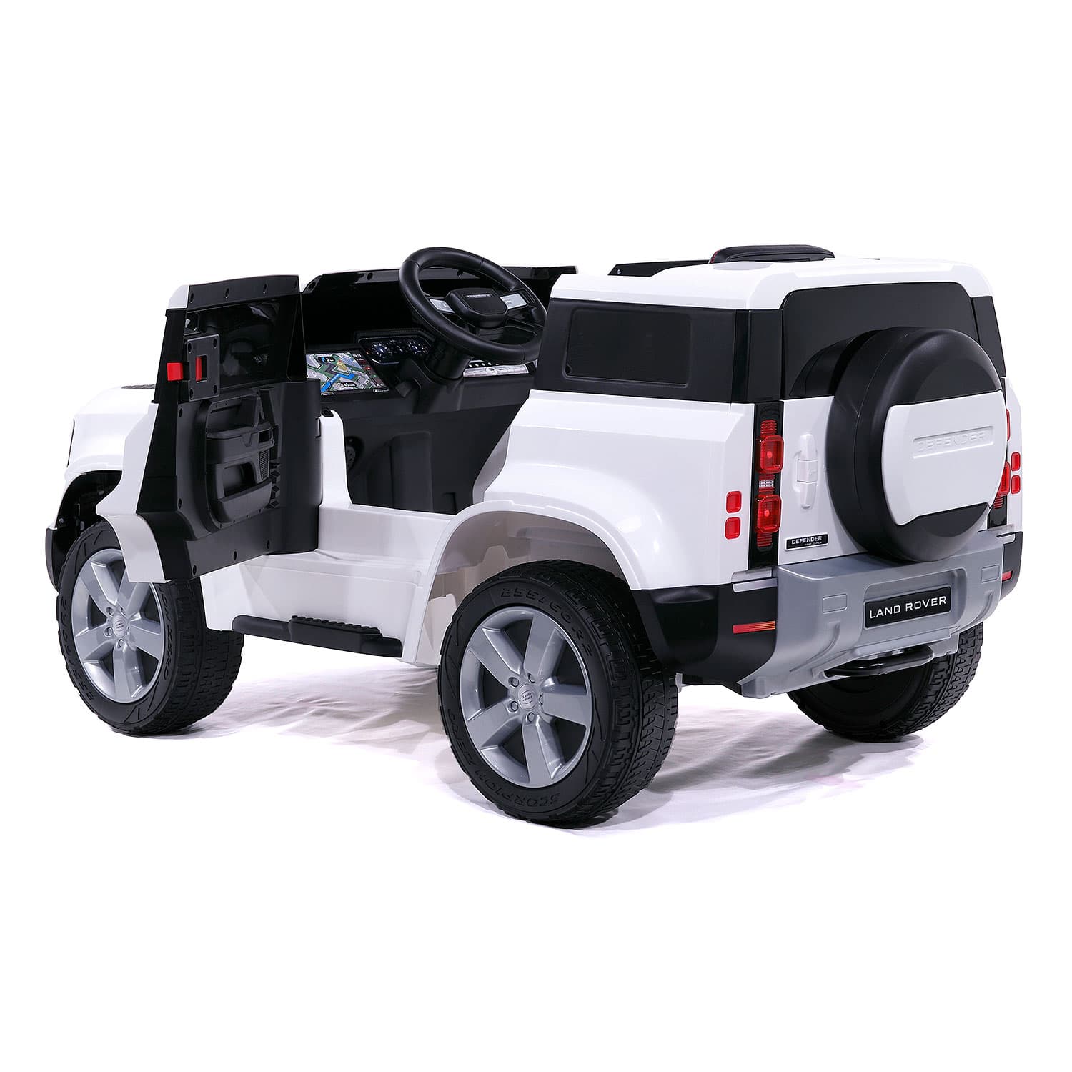 Land Rover Defender 12V Kids Ride-On Car with R/C Parental Remote | White
