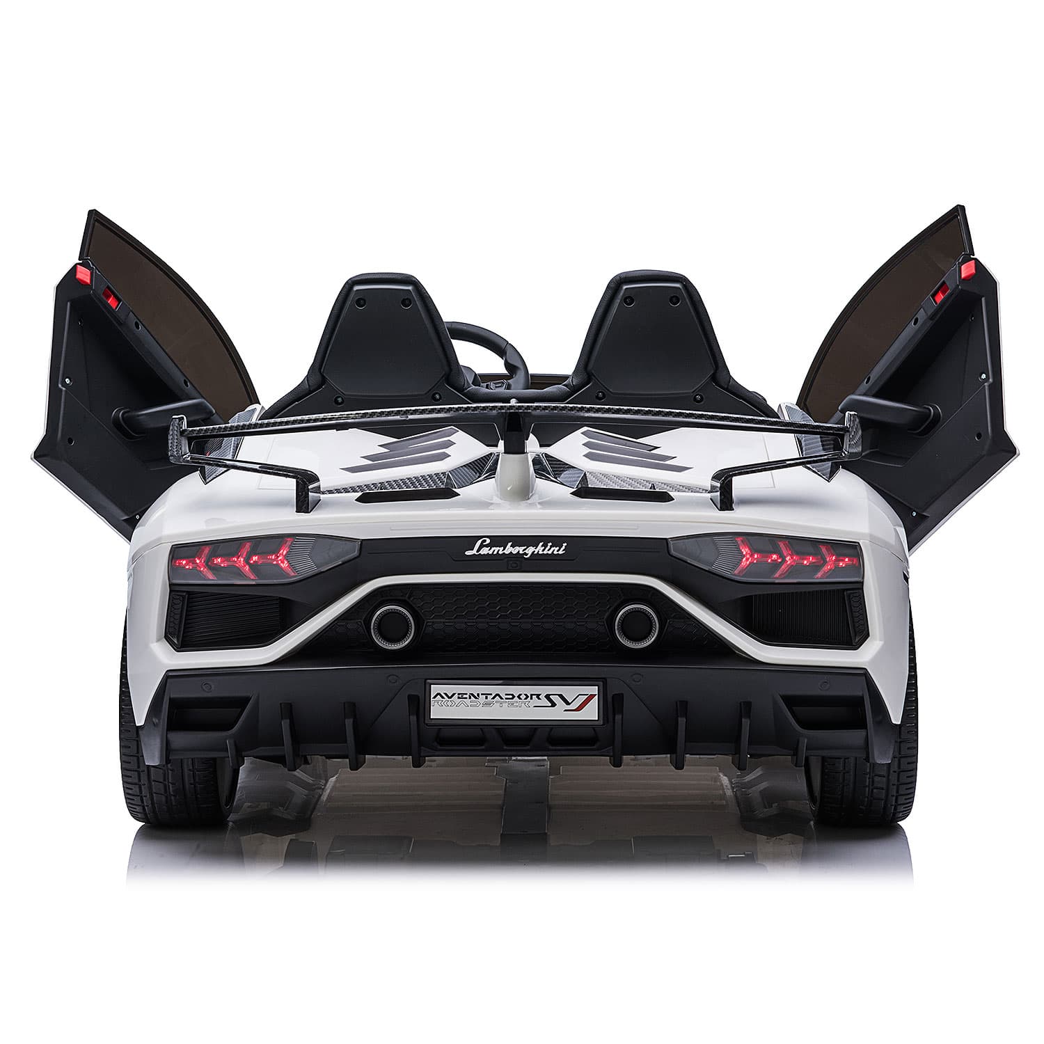 Lamborghini Aventador SVJ 24V Kids Ride-On Car with R/C Parental Remote | White