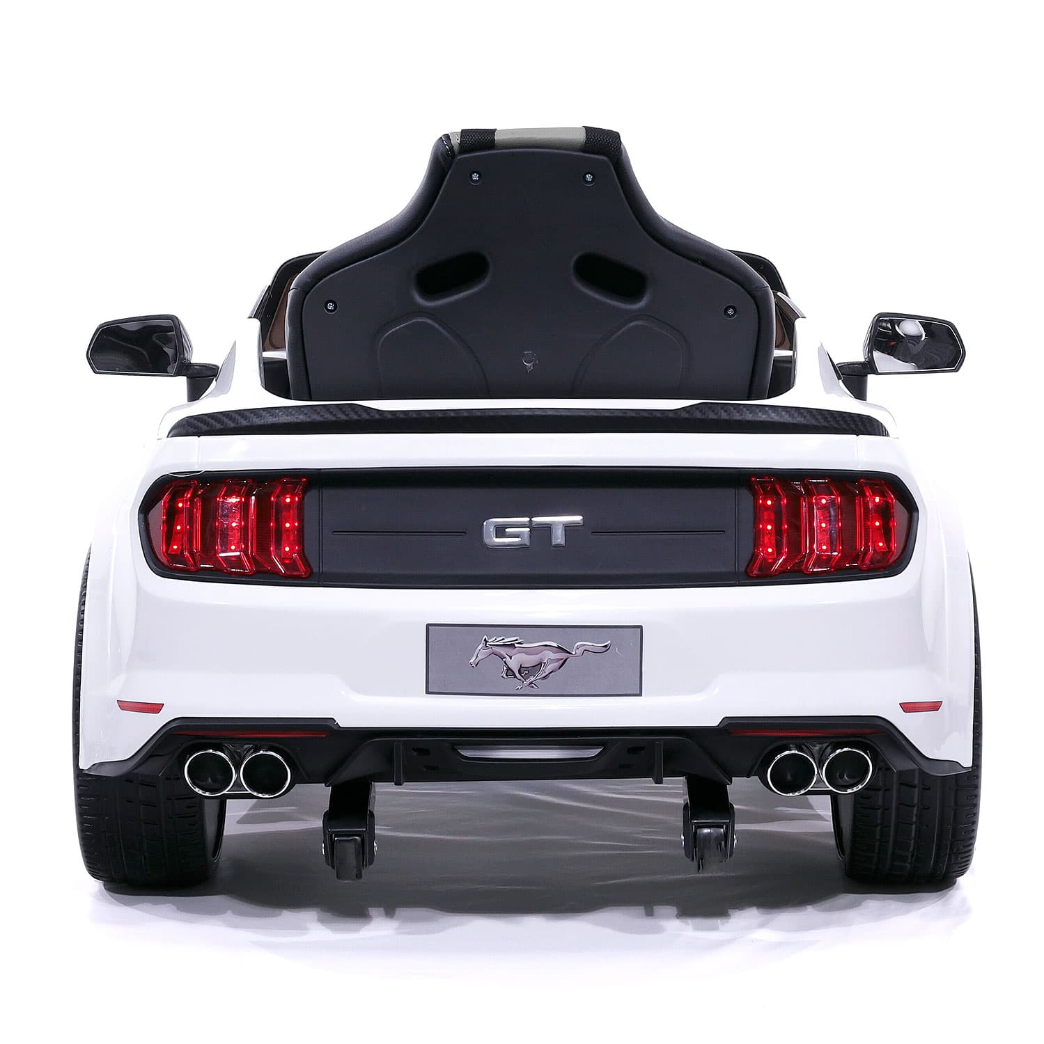 Ford Mustang GT Custom Edition 24V Kids Ride-On Car with R/C Parental Remote | White
