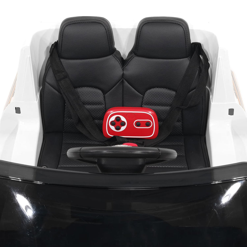 Toyota Land Cruiser 12V Kids Ride-On Car with R/C Parental Remote | White