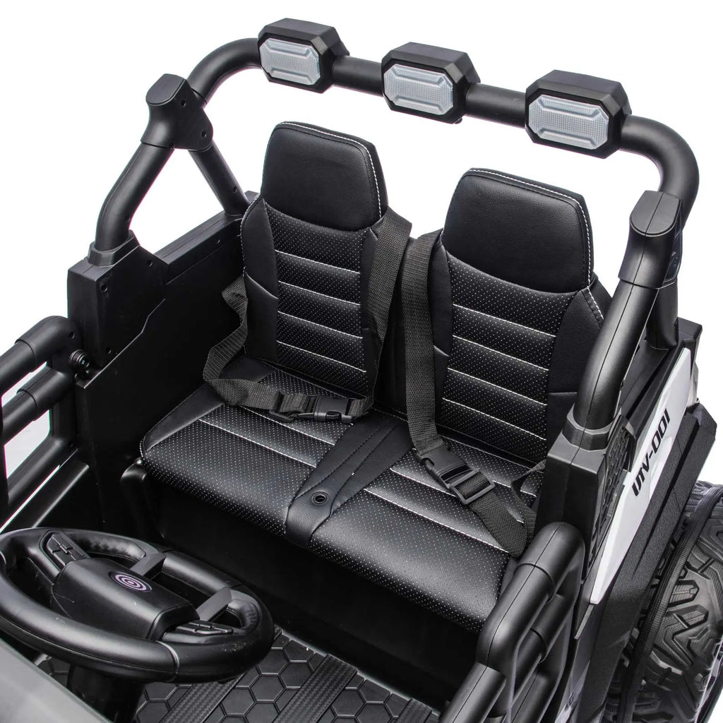 Trail Rider 24V 4WD Kids Ride-On UTV with R/C Parental Remote | White